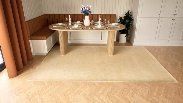 Wool Hand Knotted Area Rug, 1.50m x 0.90m