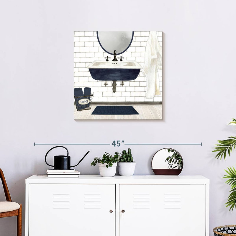 Lavabo bleu marine Kerrick Farmhouse Bath II, H 24 po x l 24 po