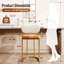 Upholstered Counter Stool with Metal Frame-28884705-28884709
