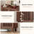 6-Tier Shoe Cabinet with Slatted Doors and Adjustable Shelves, Walnut-2045837620