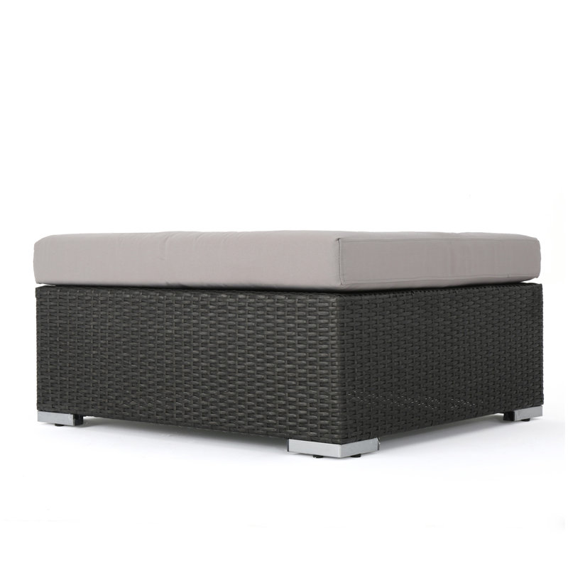 SANTA ROSA OTTOMAN KD (GRY + ALU), Gray