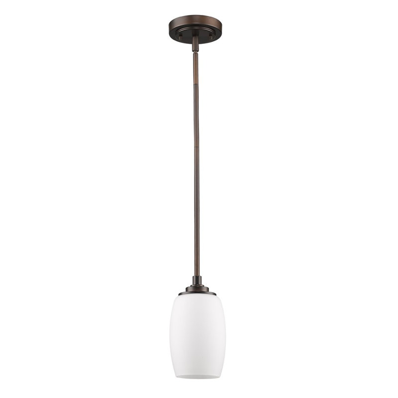 Vanfleet 1 - Light Brown Single Pendant, Oil Rubbed Bronze
