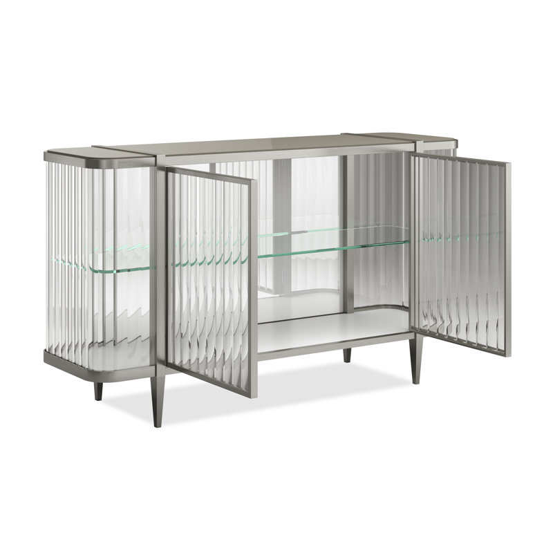 Stop And Stare 59'' W Sideboard, Silver
