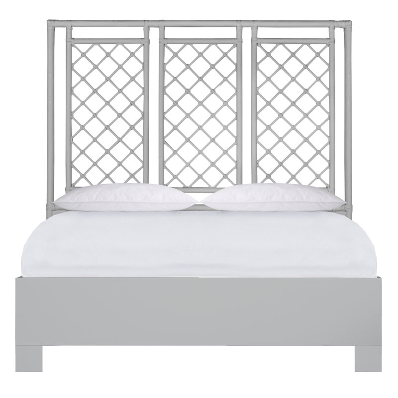 Lit standard à profil bas X & Diamond, Grand, Gris clair