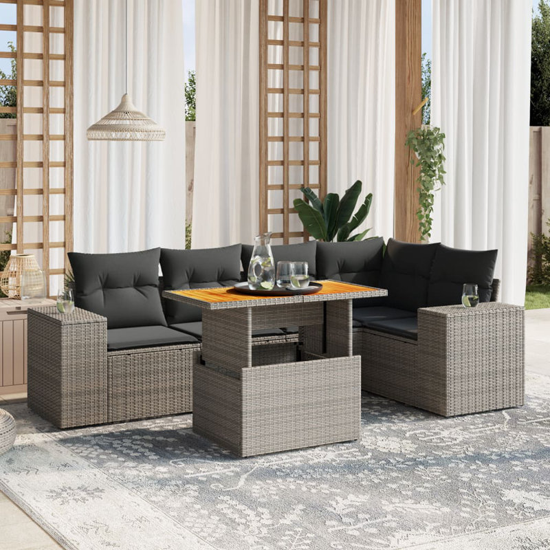 Vidaxl Garden Sofa Set Grey