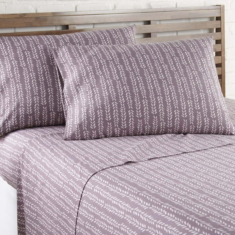 Ensemble de draps en microfibre Southshore, Drap pour très grand lit + drap-housse + 2 taies , Mauve