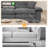 Geneveve 84" Chenille Upholstered Pillow-Top Arm Loveseat Sofa with Memory Foam Cushions and Pocketed Coil Springs-1814210531