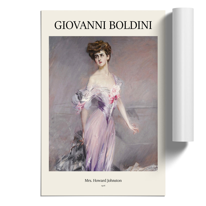 Portrait Of Mrs Howard Johnstone by Giovanni Boldini - No Frame Print, 42cm H x 30cm W x 0.1cm D