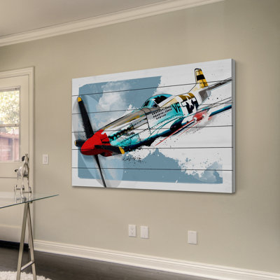 " P51 Mustang " Graphic Art Painting