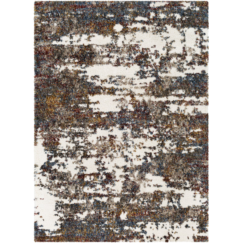 Tapis bleu marine / brun Maestas, Rectangle 2 pi x 3 pi, Brown/Red/Blue