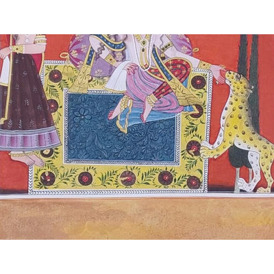 Ragini Painting Of Dipak Raga Basohli School | Natural Color With Gold Work | By Mukesh Vijay