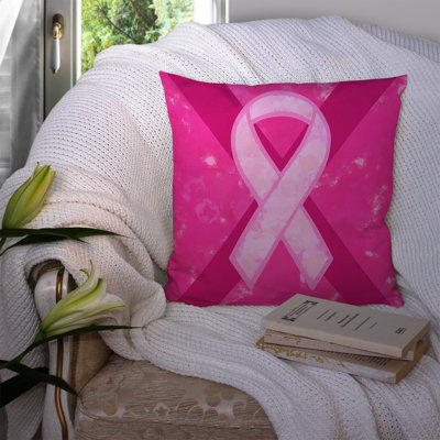 Coussin décoratif intérieur/extérieur du cancer du sein