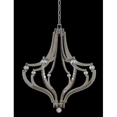 Cambria 1 LT Chrome/Clear Chandelier Allegri