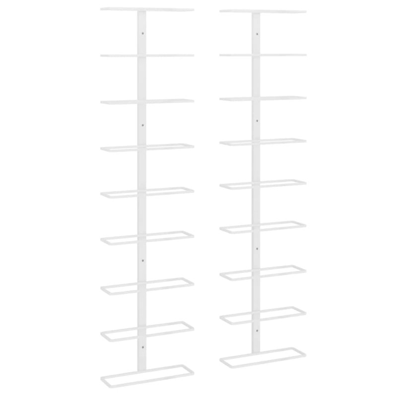 Rangement mural pour porte-bouteilles Danixsa, Blanc, H 38,6 po x l 9,4 po x P 3,7 po