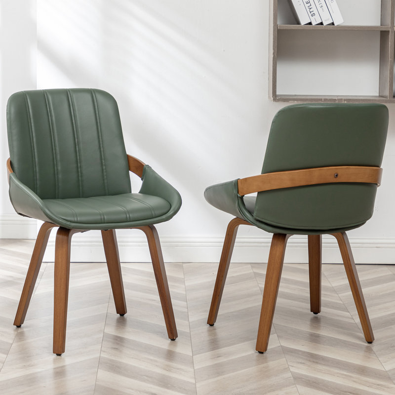Modern Upholstered Dining Chair, Green
