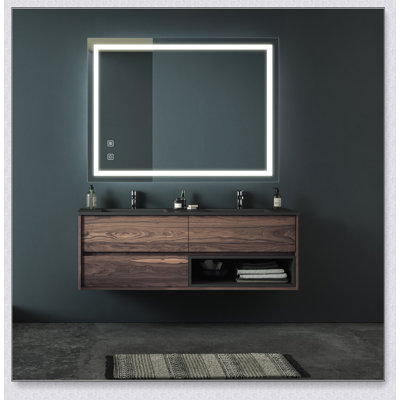 Bathroom LED Vanity Mirror With High Lumen, Dimmable Touch, Wall Switch Control, Anti-Fog, CRI 95, Adjustable 3000K-6000K, IP54 Waterproof