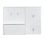 Grand lit escamotable mural avec placard, blanc-879443922