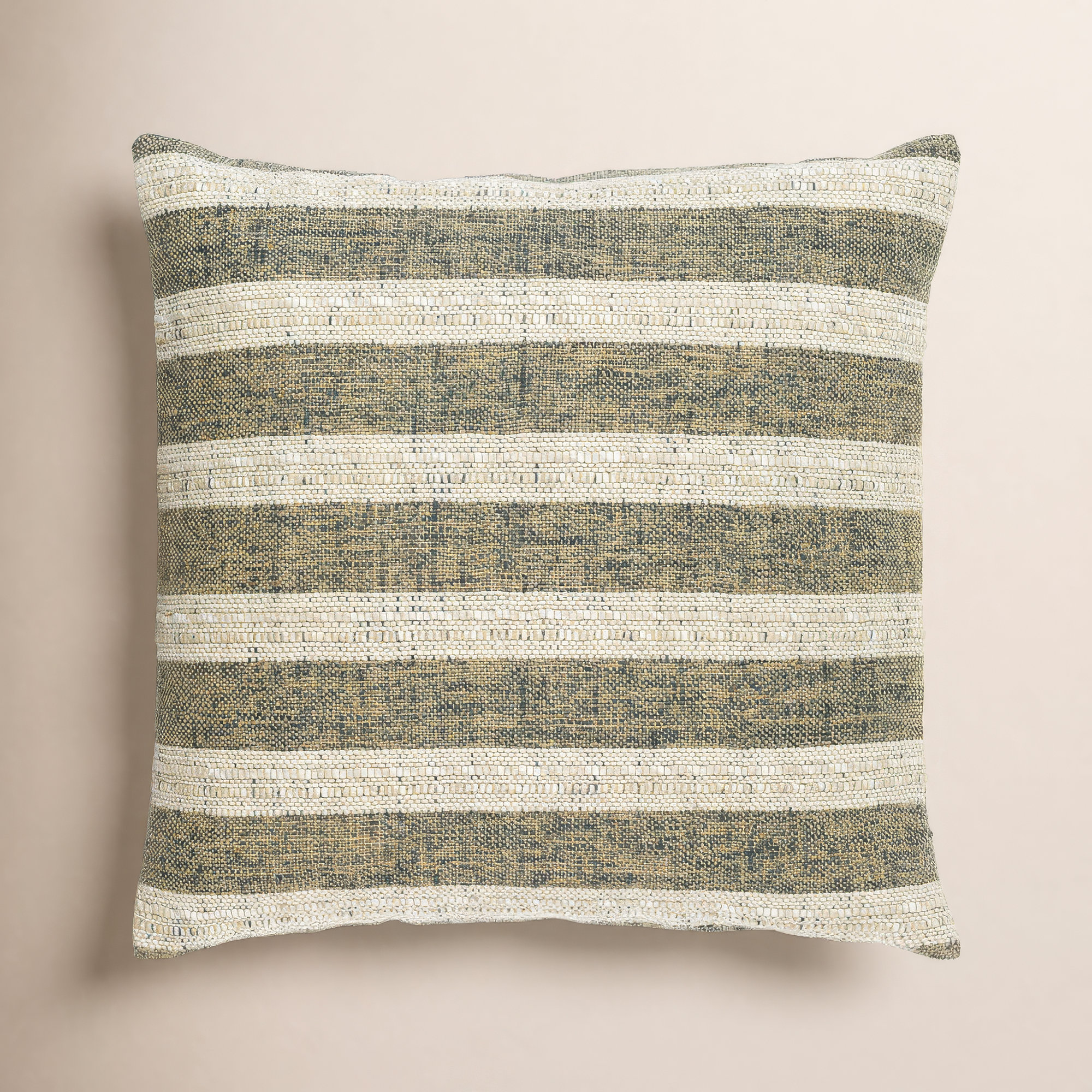 Striped Linen Throw Pillow, Pillow Cover Only - No Insert, Square, 20" x 20"