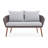 Tomko 57'' Wide Curved Aluminum Loveseat with Cushions