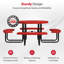 Table de pique-nique extérieure de 46 po avec 4 bancs Leisure Craft-98128195