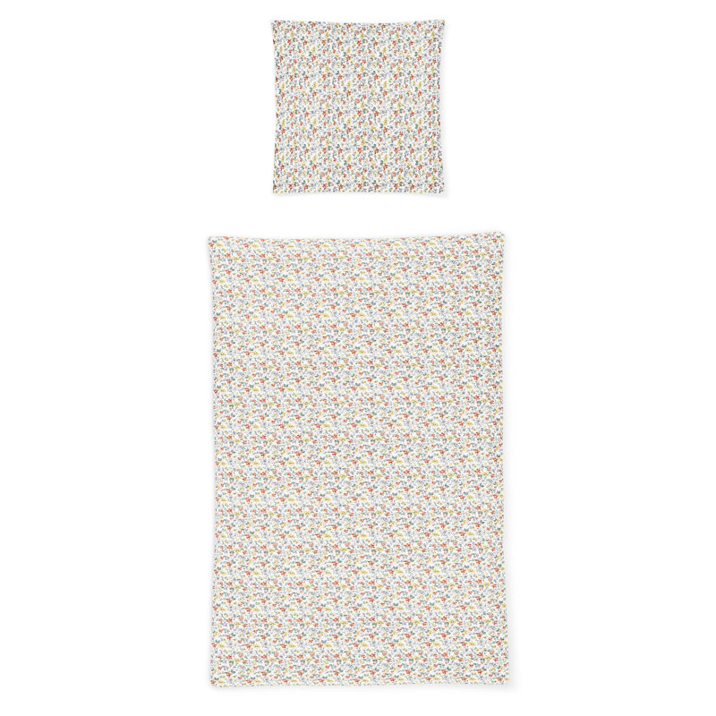 Beige/White Cotton Modern Contemporary Duvet Cover Set, 155 x 200cm Duvet Cover + 1 Pillowcase (80 x 80)