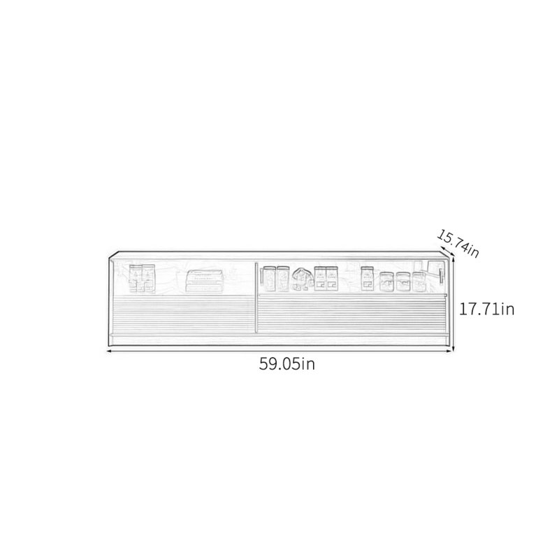 Meuble télé rétro au design simple, Brun foncé