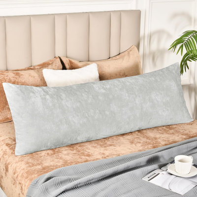 PHF Super Soft Velvet Zippered Body Pillowcase, 1 Pack Luxury Cozy Warm Pillow Sham Cover with Zipper