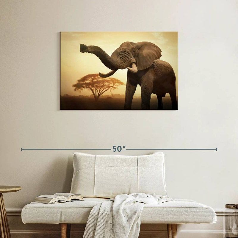Éléphant d'Afrique Brampt, H 24 po x l 36 po