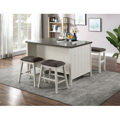Damarrea 4 - Person Solid Wood Solid Wood Top Four Leg Dining Set