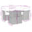  Garden Sofa Set Black, Cream White