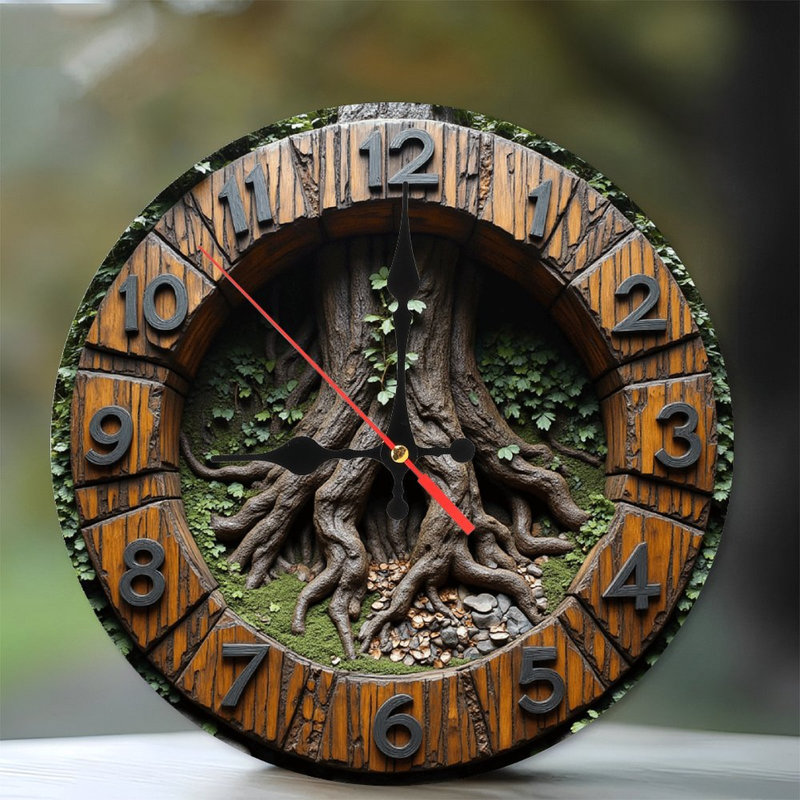 Horloge murale en bois