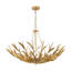 Mid-cenury Modern Oversized Branching Basket Leaf Chandelier