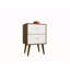 Table de chevet en brun rustique et blanc-980916985