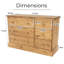 Pursley 6 Drawer wide Chest of Drawers, Solid Pine, Country Farmhouse Design