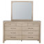 Ensemble de commode 9 tiroirs avec miroir Modern Farmhouse