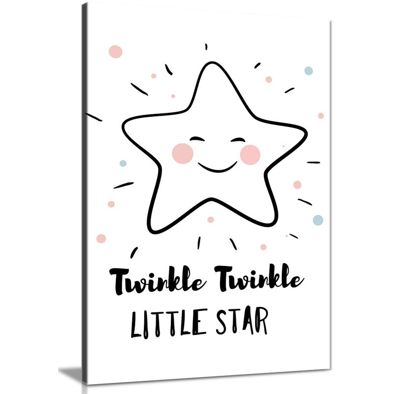 Cute Twinkle Little Star - Wrapped Canvas Print, 61cm H x 41cm W