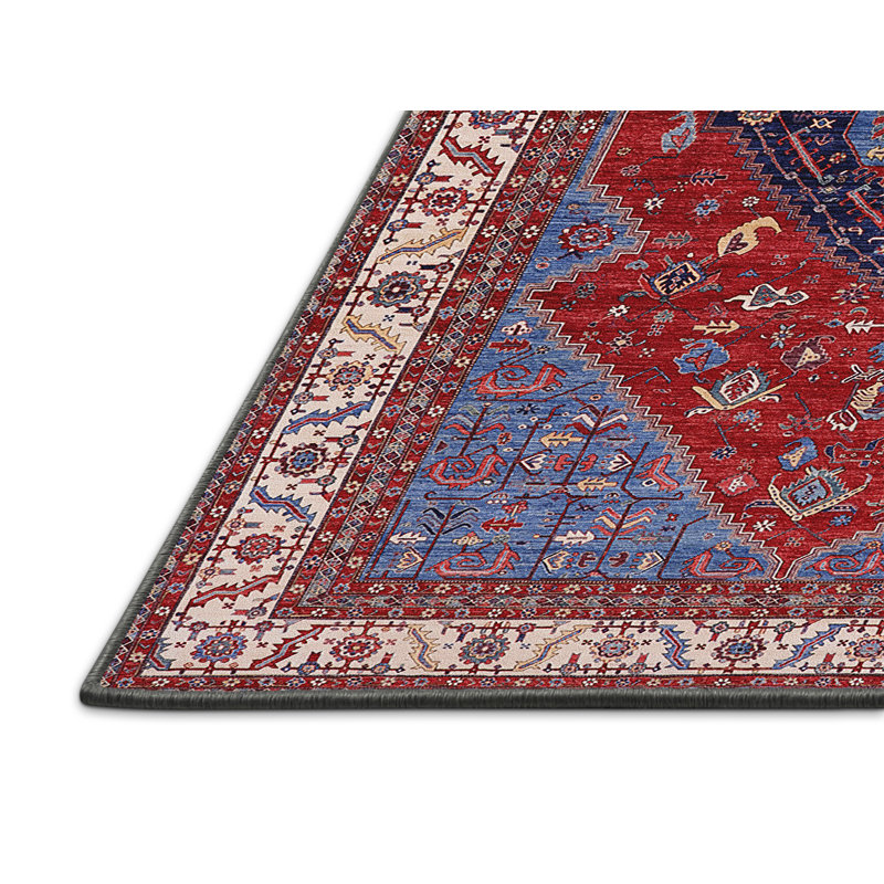 Tapis oriental bleu / rouge, Rectangle 7 pi x 10 pi