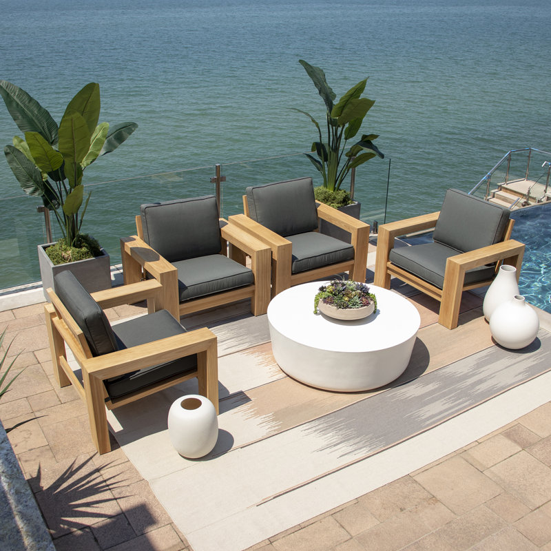 ARDEN Foam Outdoor Double Welted Deep Seat Cushion Set, 24 x 24, made with ProFoam, Rain-proof, Fade Resistant