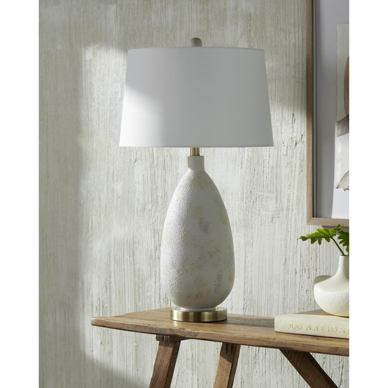 Lampe de table Robertsville, Fer, Doré, H 29 po x l 16 po x P 16 po