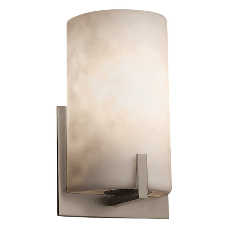 Brey Flush Mounted Sconce, Polished Chrome