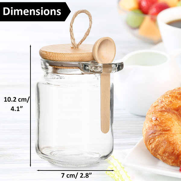 COOK CONCEPT, KA0366, Glass spice jars with acacia top, airtight
