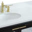 Plateau de meuble-lavabo simple 43 po en blanc avec lavabo