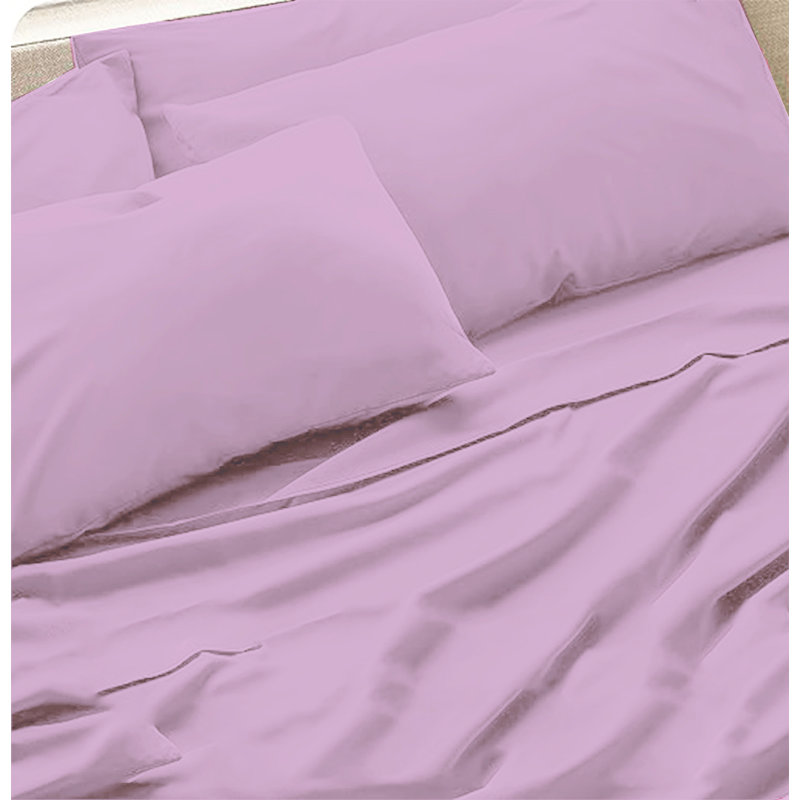 6-Piece Premium Deep Pockets Microfiber Sheet Set, California King, Pink