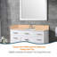 Plateau de meuble-lavabo simple 42 po en pierre de quartz avec lavabo - pour remplacement de meuble-lavabo, sans armoire