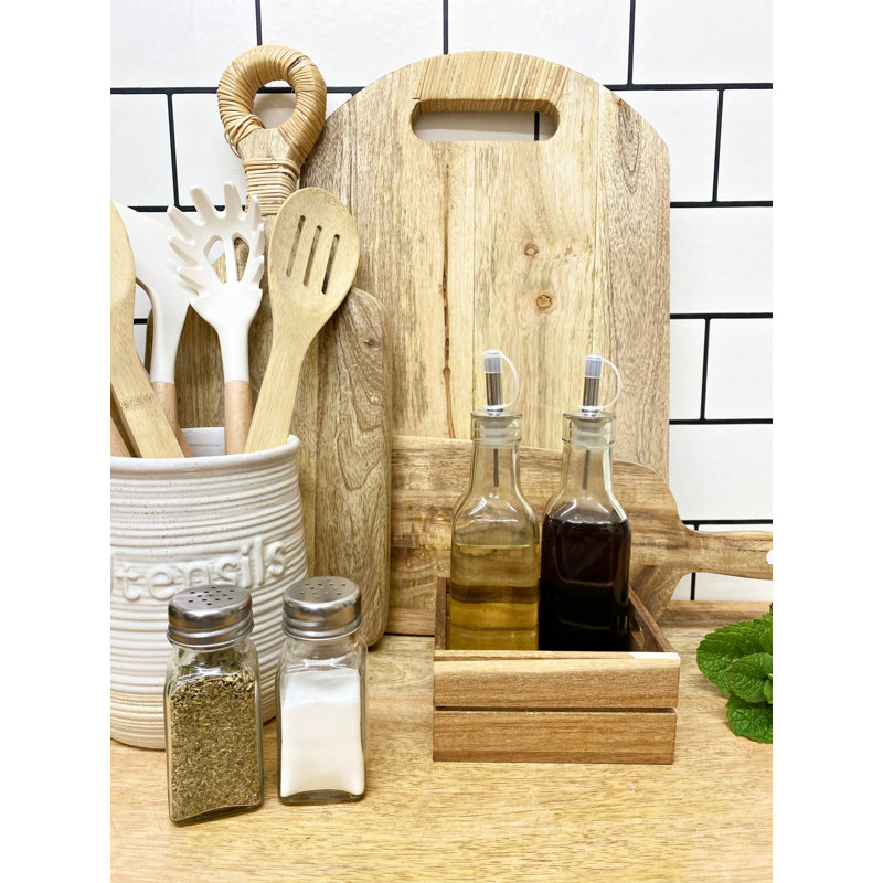 Glass Condiment Set