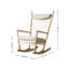 Chaise berçante en bois massif