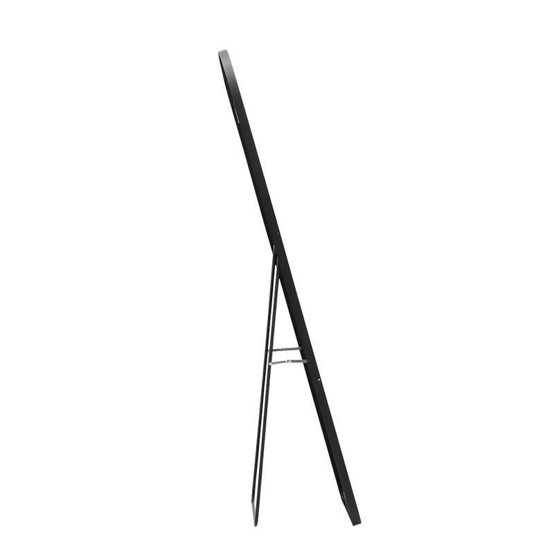 Metal Oval Mirror, 160 cm H x 50 cm W, Black