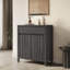  Armoire buffet moderne à cannelures élégantes 29,1 po avec 1 tiroir et 2 tablettes réglables-844169038-851878322