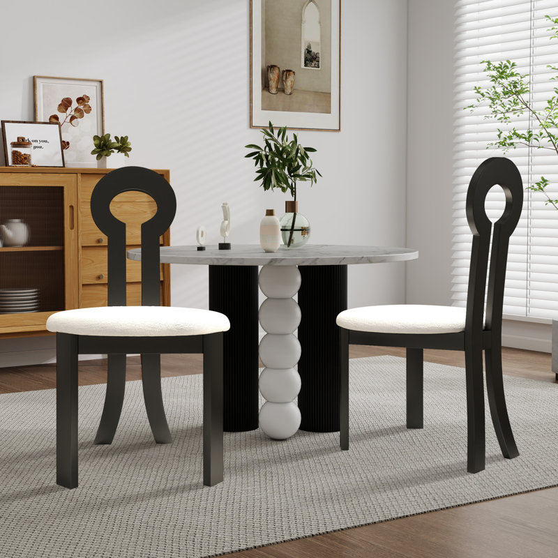 Chaise rembourrée de 19,66 po de largeur, Noir, noir, noir, noir