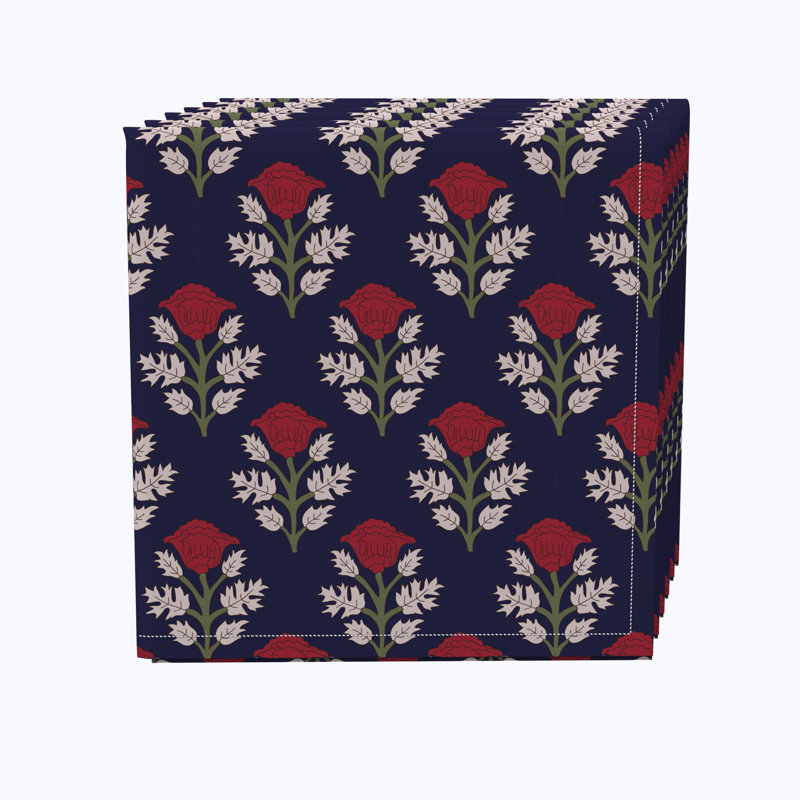 100% Cotton Floral Square Napkin